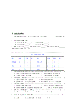 有理数减法习题精选[精选文档].doc