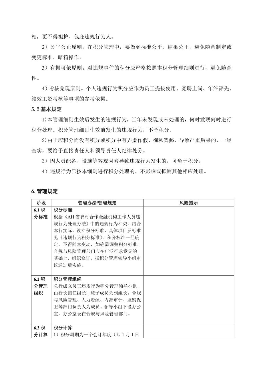 银行员工违规行为积分管理细则名师制作精品教学课件.doc_第3页