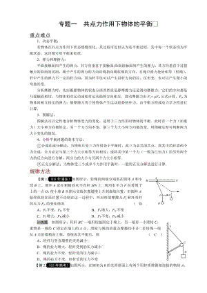 最新共点力作用下物体的平衡教案２汇编.doc