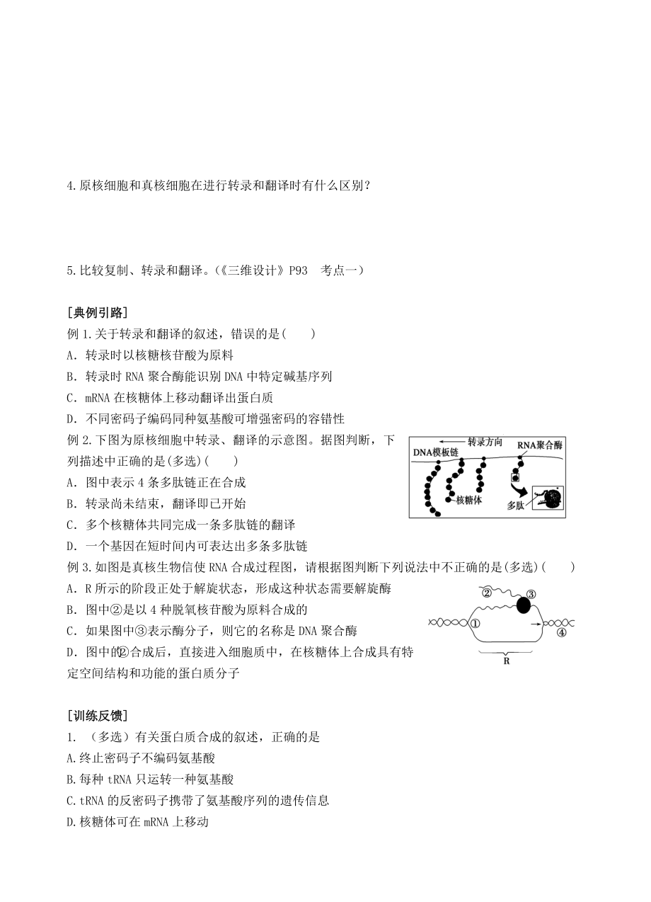 最新4.1基因指导蛋白质的合成教案刘立汇编.doc_第3页