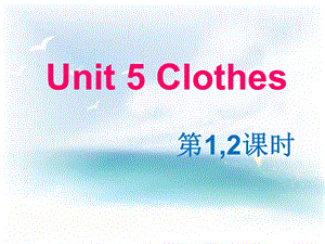 三年级下册英语课件－Unit 5Clothes｜广东开心英语(共23张PPT).ppt