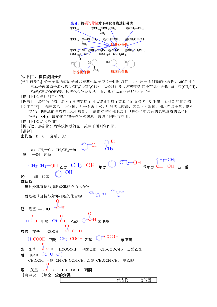 第一节有机化合物的分类教案[精选文档].doc_第2页