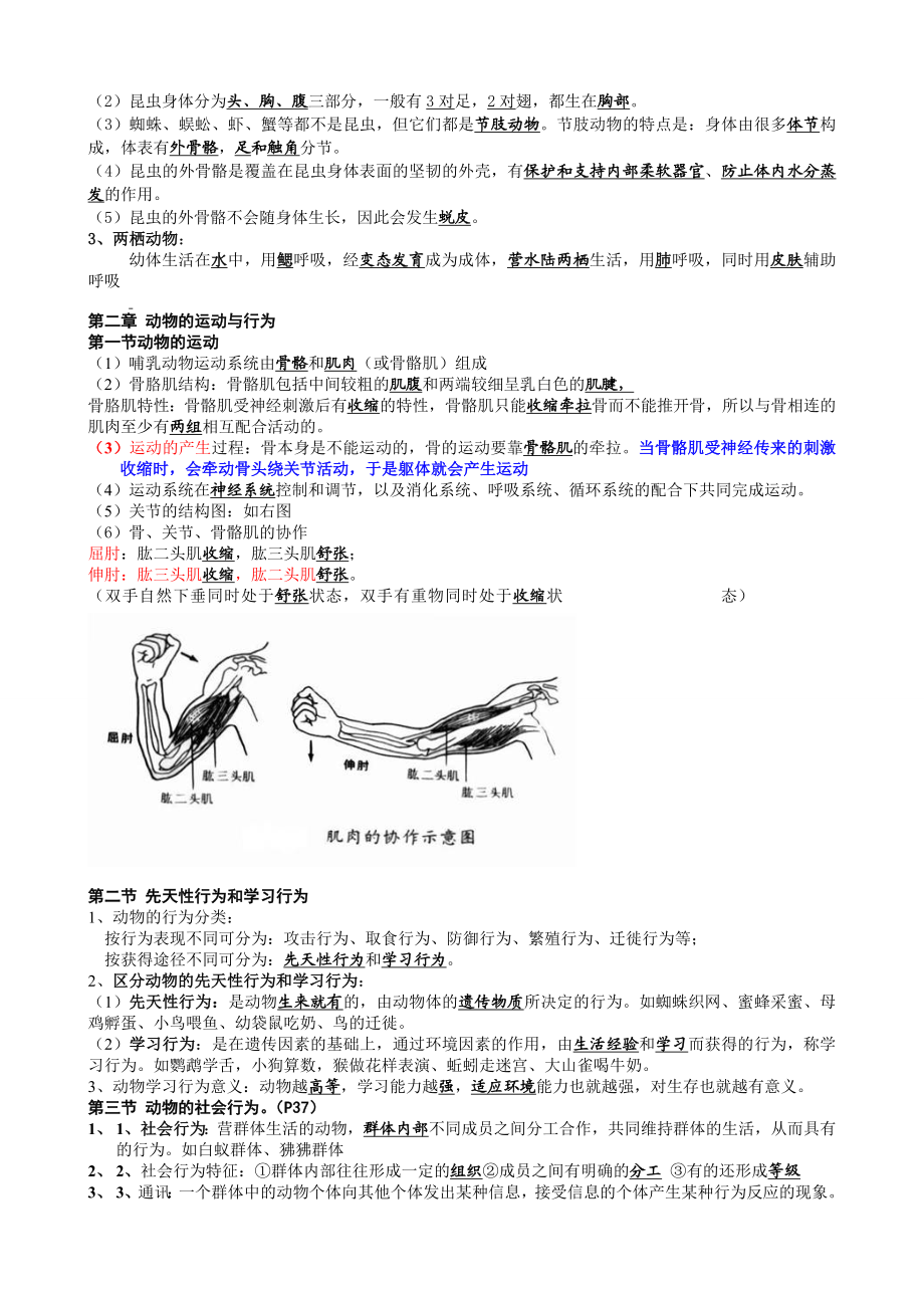 最新八年级生物上册复习提纲重点汇编.doc_第3页