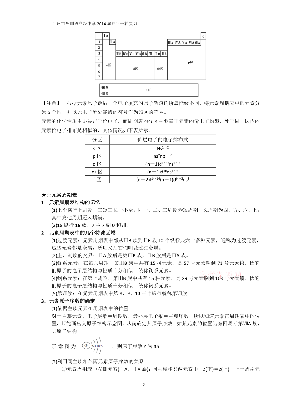 高三一轮复习化学教案第5章元素周期律[精选文档].doc_第2页