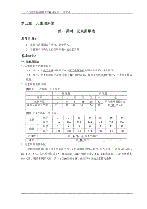 高三一轮复习化学教案第5章元素周期律[精选文档].doc