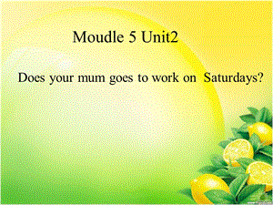 三年级下册英语课件－M5 U2Does your mum go to work on Saturdays｜外研社三起 (共40张PPT).ppt