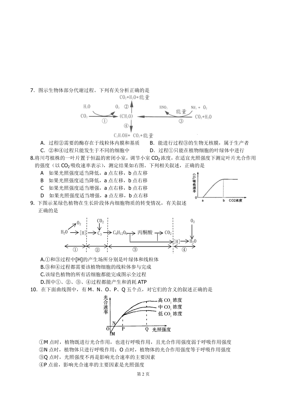 周二系列(光合与呼吸作用习题[精选文档].doc_第2页