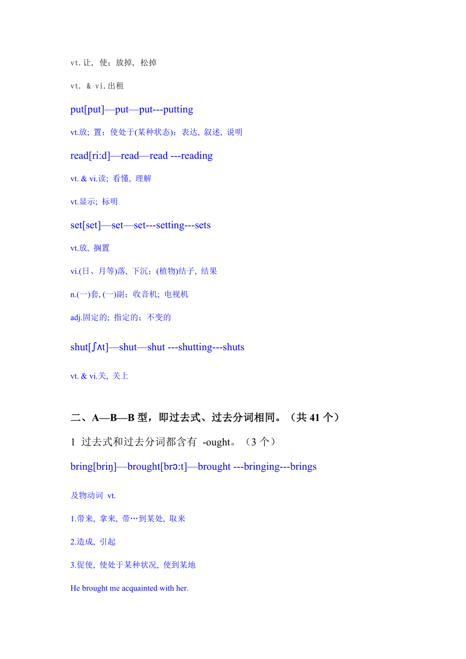 史上最全英语动词过去式与过去分词表(带音标).doc_第2页