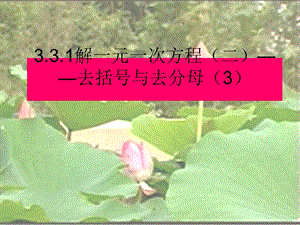 3.3解一元一次方程二——去括号与去分母3课件[精选文档].ppt