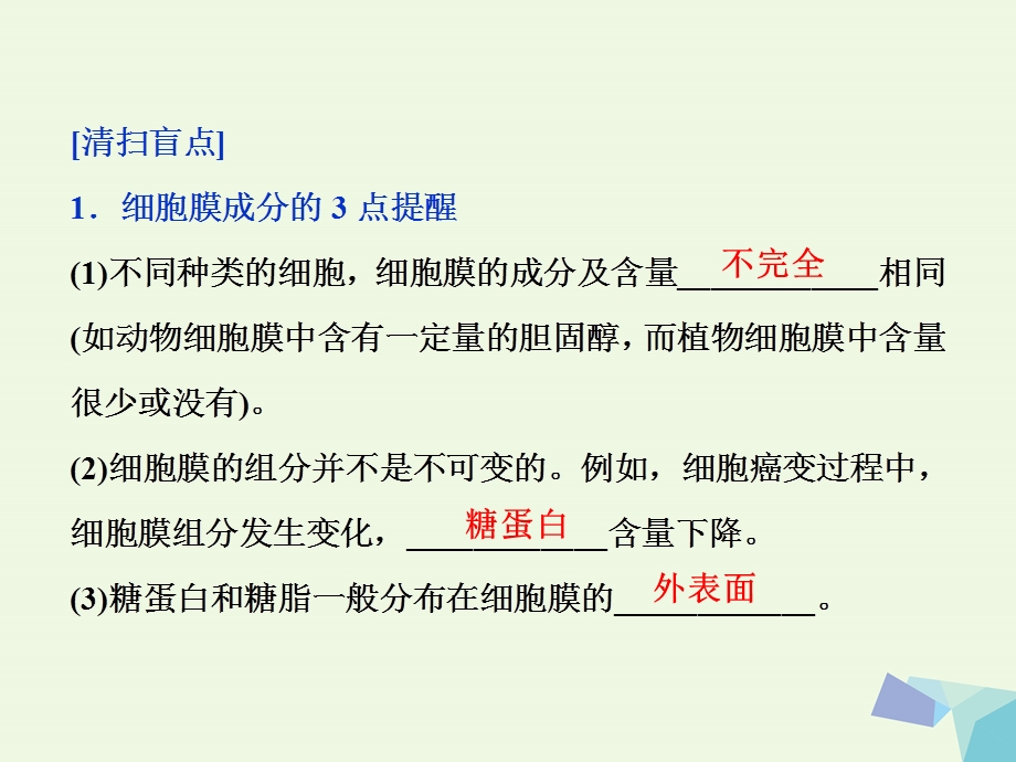 高考生物考前冲刺复习第1部分专题突破方略专题二细胞的基本结构课件文档资料.ppt_第3页