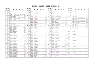 最新一年级第二学期教案模版汇编.doc