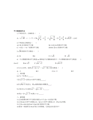 平方根提高作业[精选文档].doc