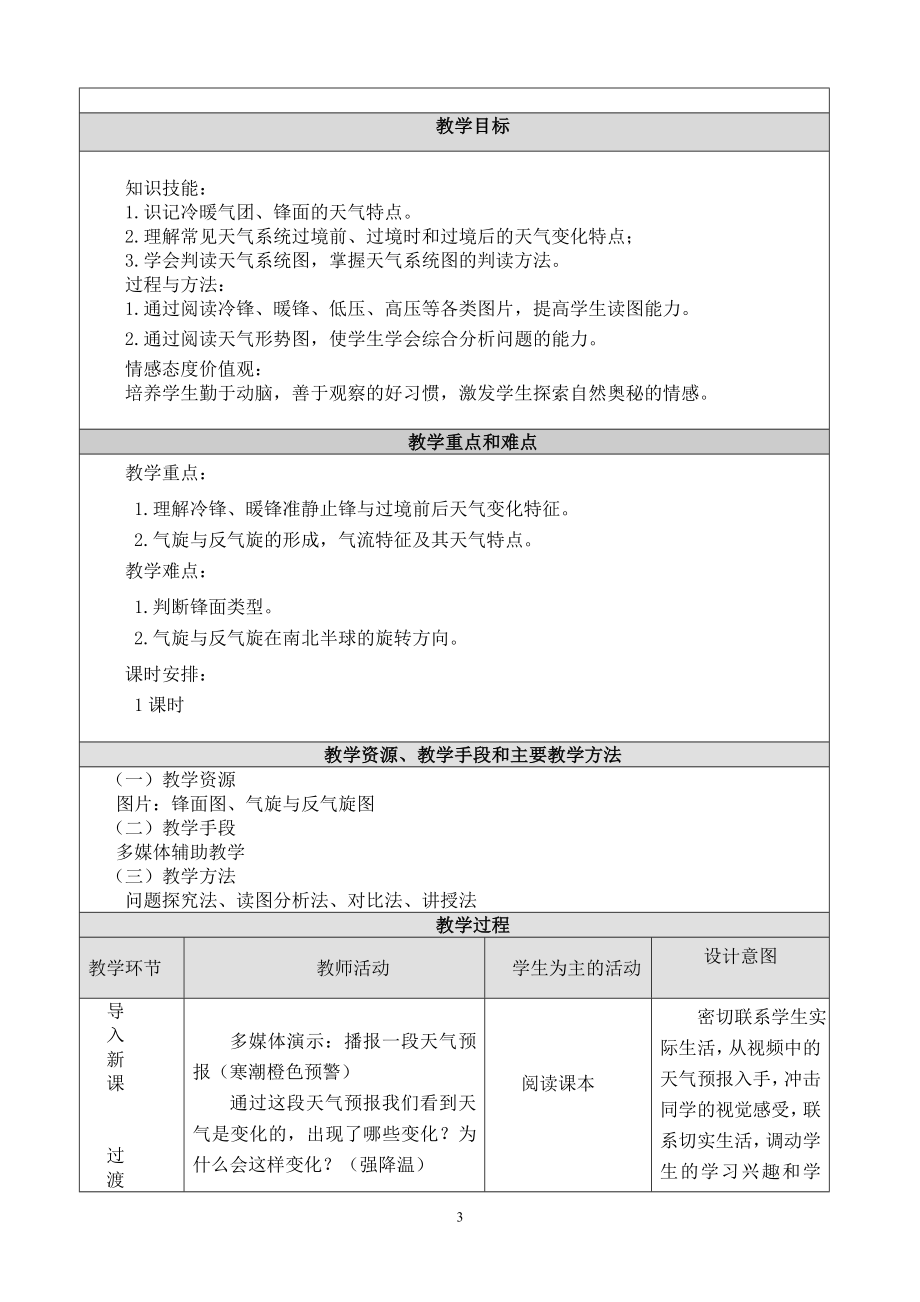 刘连凤—常见的天气系统教学设计[精选文档].doc_第3页