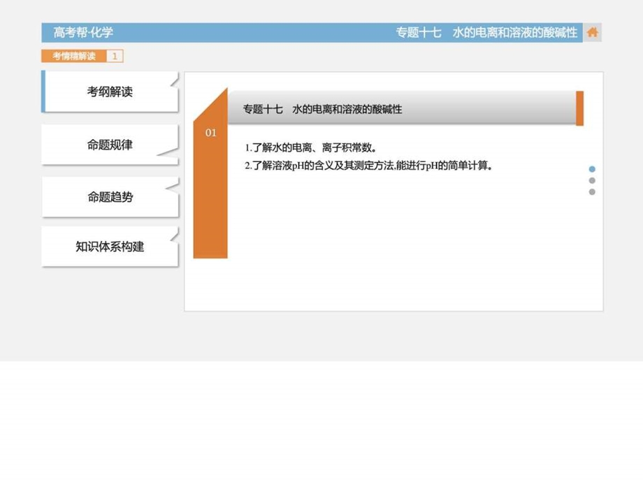 最新高考化学精品课件专题17 水的电离和溶液的酸碱性..ppt_第3页