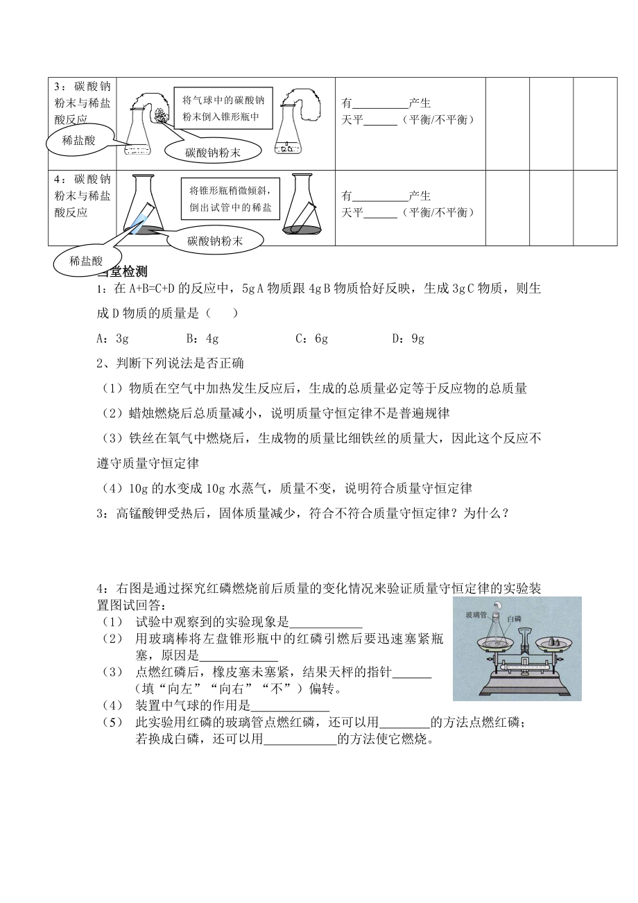 质量守恒定律导学案 [精选文档].doc_第2页