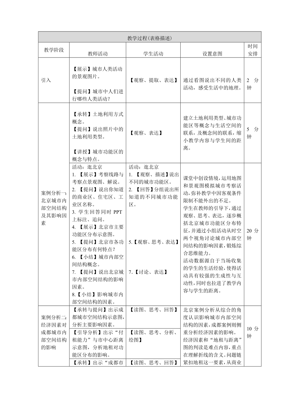 最新城市内部空间结构教学设计终版汇编.doc_第3页