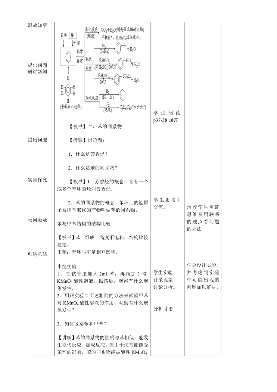 最新芳香烃教学设计汇编.doc_第2页