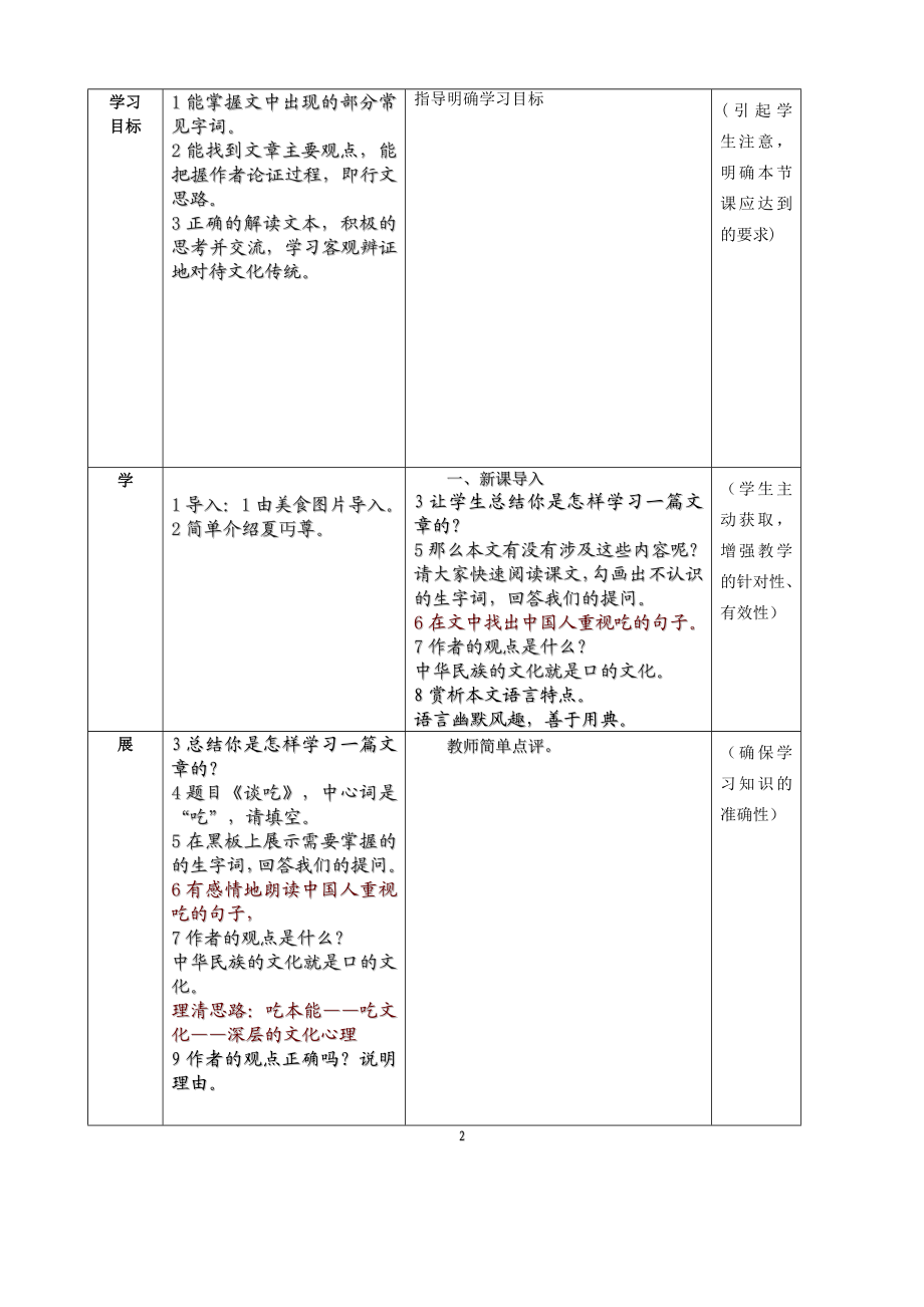 谈吃导学案[精选文档].doc_第2页