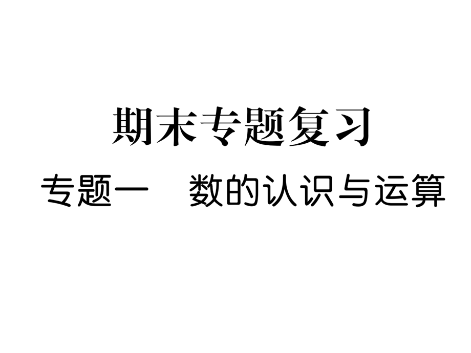 一年级上册数学习题课件－专题一数的认识与运算｜北师大版 (共8张PPT)教学文档.ppt_第1页