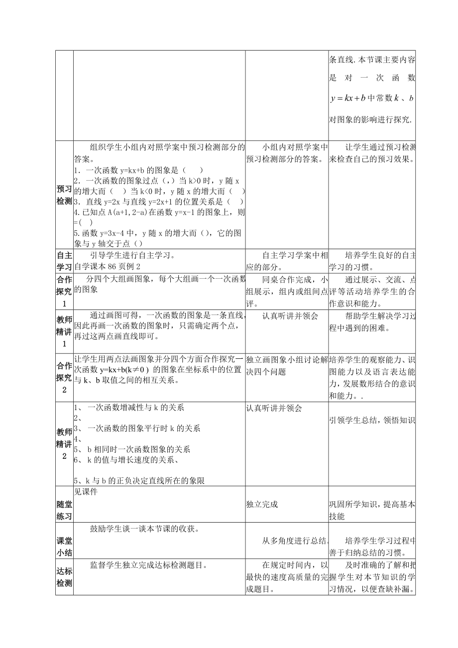 最新八年级上数学一次函数的图象2教学设计汇编.doc_第2页