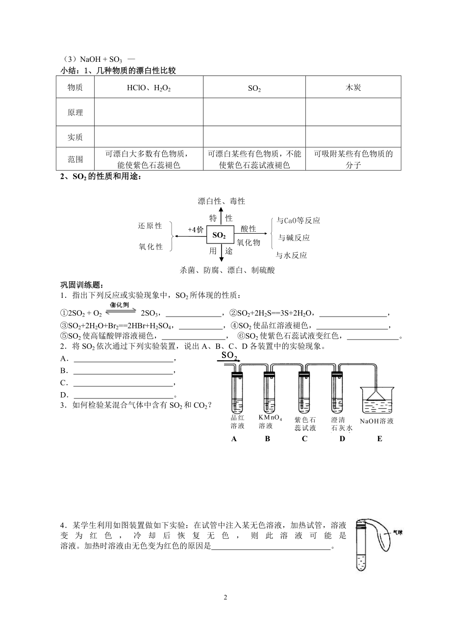 硫和氮的氧化物教学设计[精选文档].doc_第2页