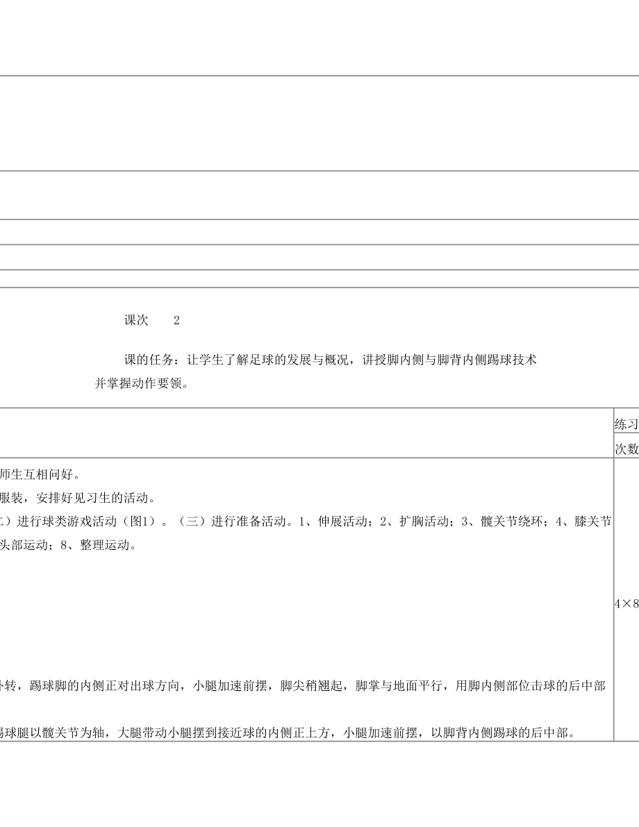 最新足球选项课教案(邱林锋)[1].doc11名师优秀教案.doc_第2页