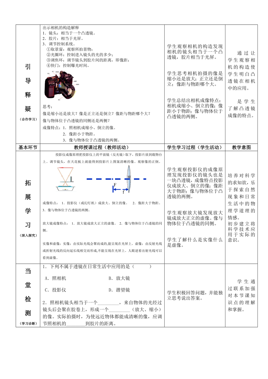 八年级物理上第五章透镜第二节生活中的透镜导学案[精选文档].doc_第2页