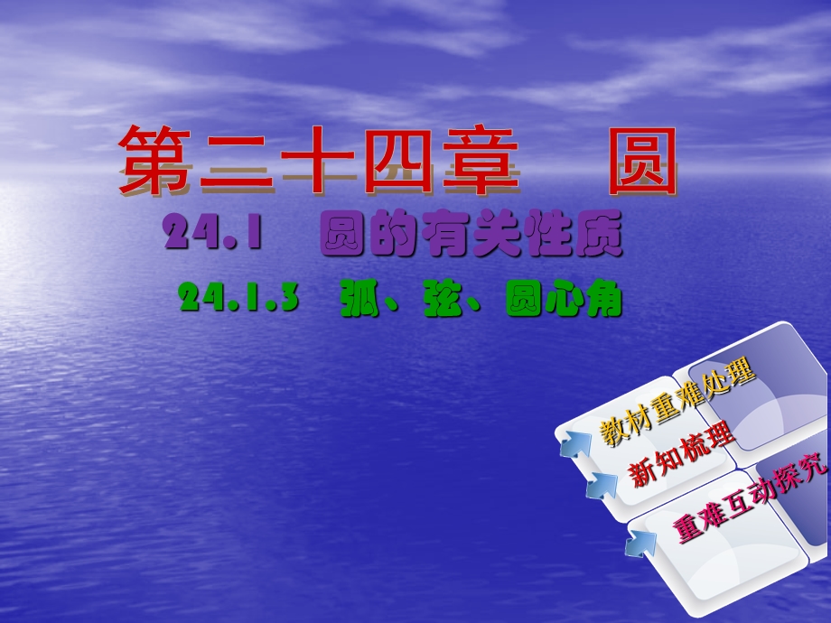 【教与学】人教版九年级数学上册课件：2413弧、弦、圆心角.ppt_第2页