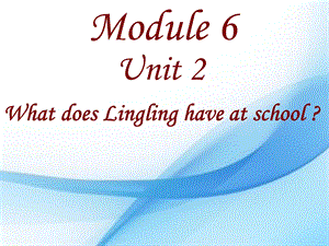 三年级下册英语课件－Module6 unit2 What does Lingling have at school｜外研社三起(共25张PPT).ppt