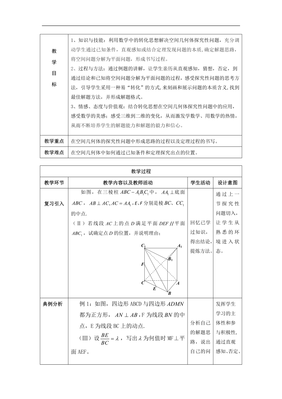 唐敏空间几何体中的探究性问题教案[精选文档].doc_第2页