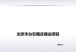 01年北京丰台石榴庄商业项目提案报告111p.ppt