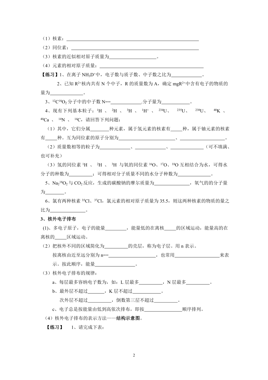 元素周期表学案原子结构.doc_第2页