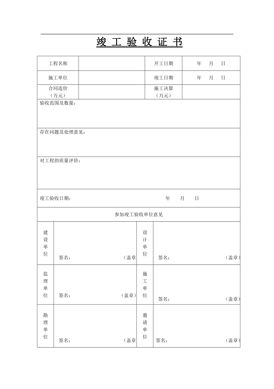 hw城市污水处理厂工程质量验收 用表(gb503342002)(75pages)very good good.doc_第1页