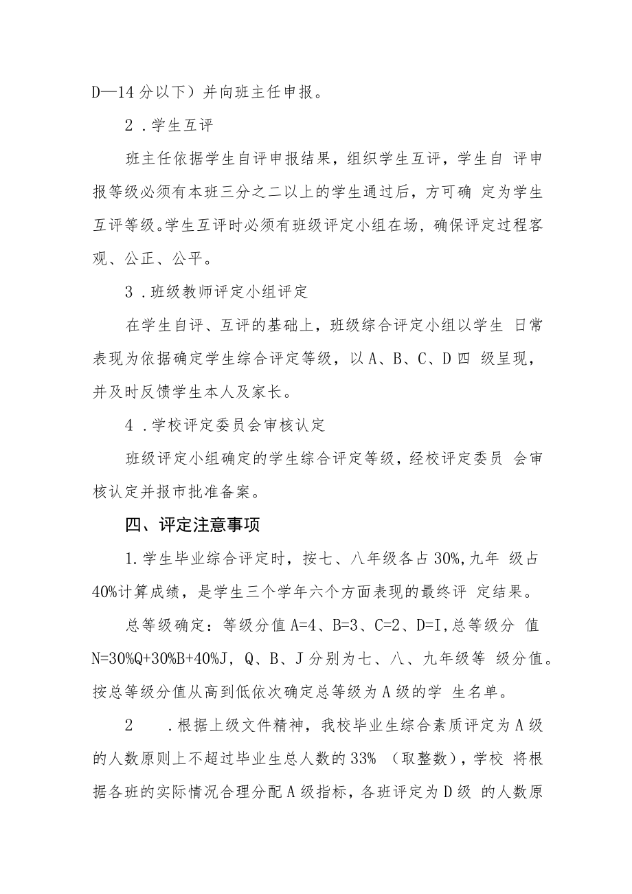 学校学生综合素质评定实施方案.docx_第2页