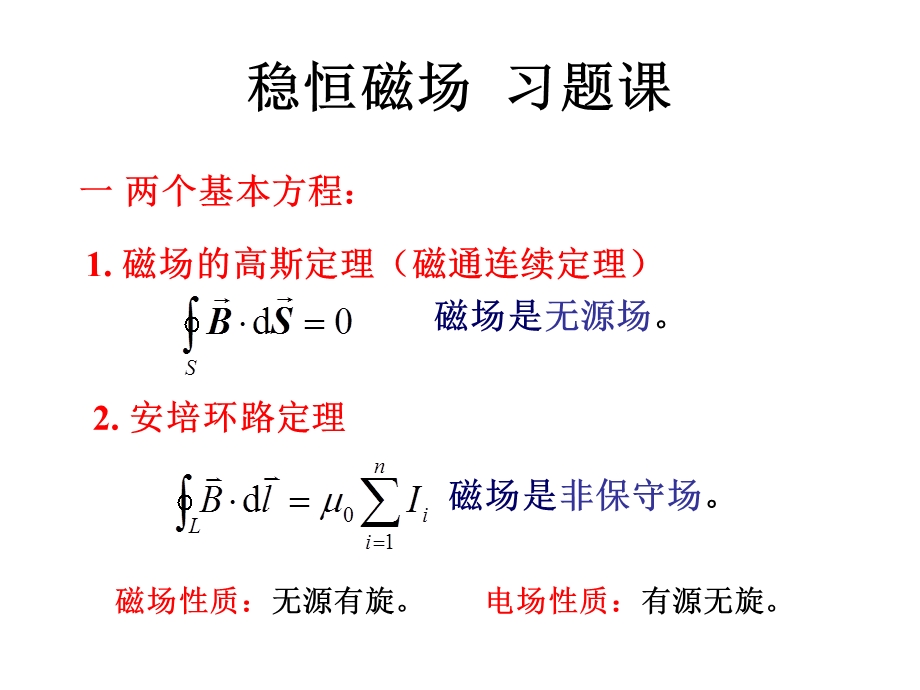 《磁场部分习题》PPT课件.ppt_第1页