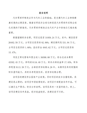 南昌汽车制动器总成项目研究报告模板参考.docx