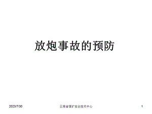 《放炮事故的预防》PPT课件.ppt