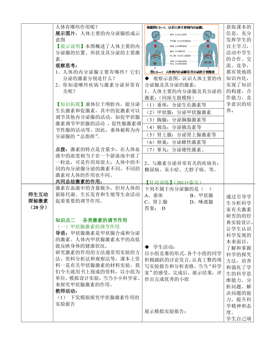 人体的激素调节教案.doc_第3页