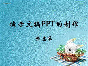 演示文稿PPT的制作.ppt