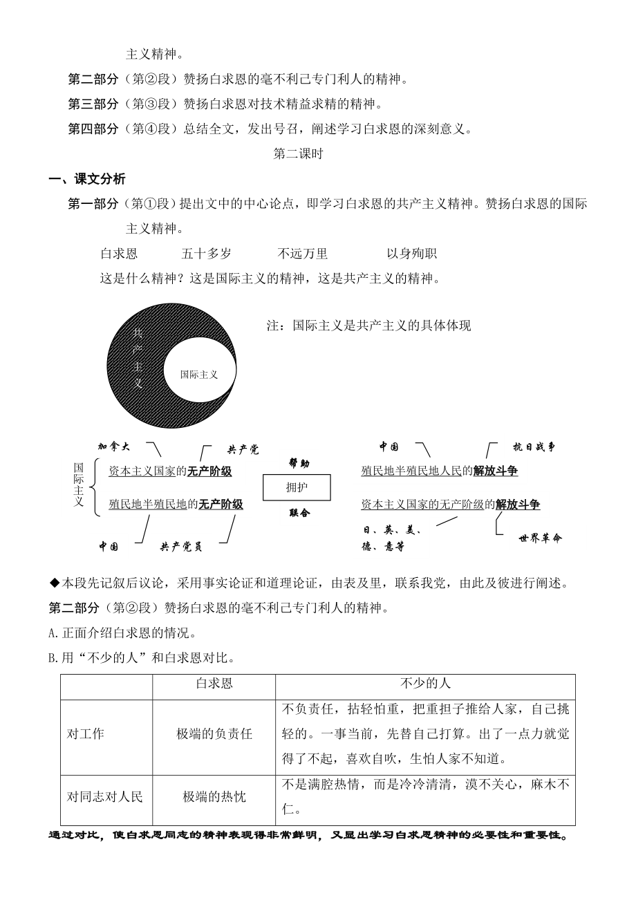 纪念白求教学设计.doc_第3页