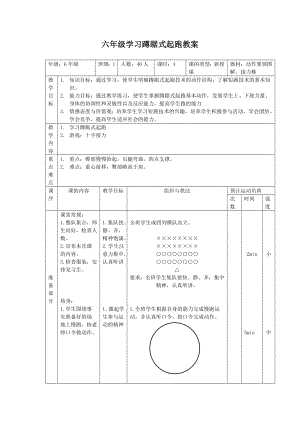 蹲踞式起跑教案 .doc