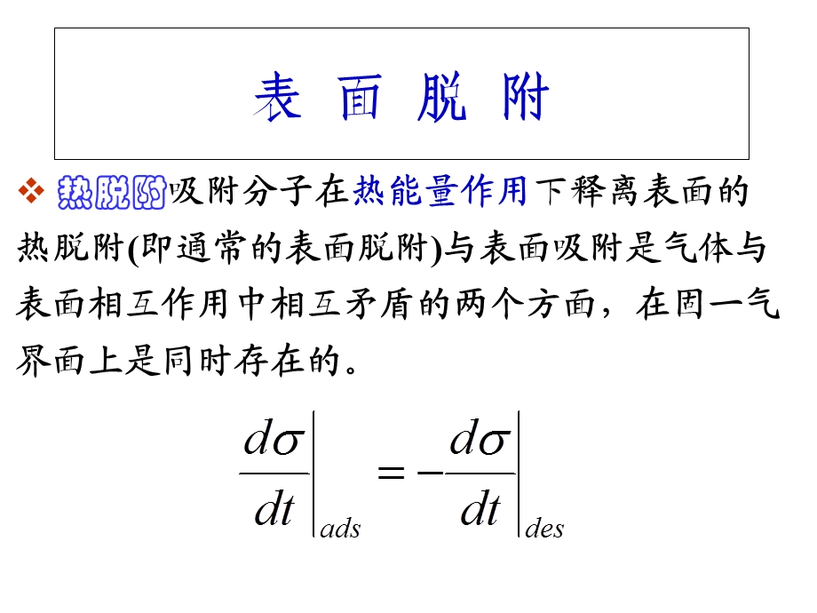 《表面脱附》PPT课件.ppt_第1页