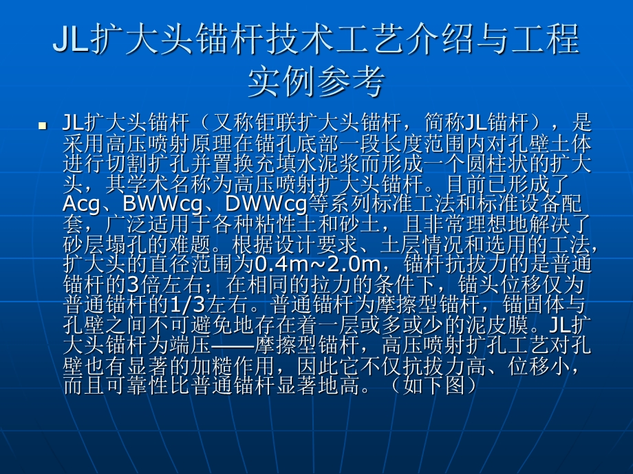 JL扩大头锚杆技术工艺介绍与工程实例参考.ppt_第1页