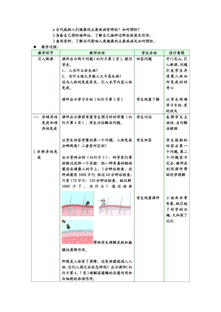 人体免疫、当代主要疾病和预防教案.doc_第2页