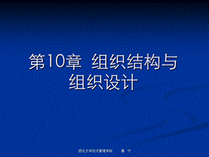 [企业管理]第10章组织结构与组织设计.ppt