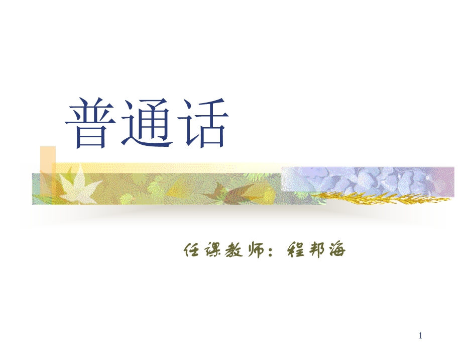 第一章普通话水平测试(PSC)概述.ppt_第1页