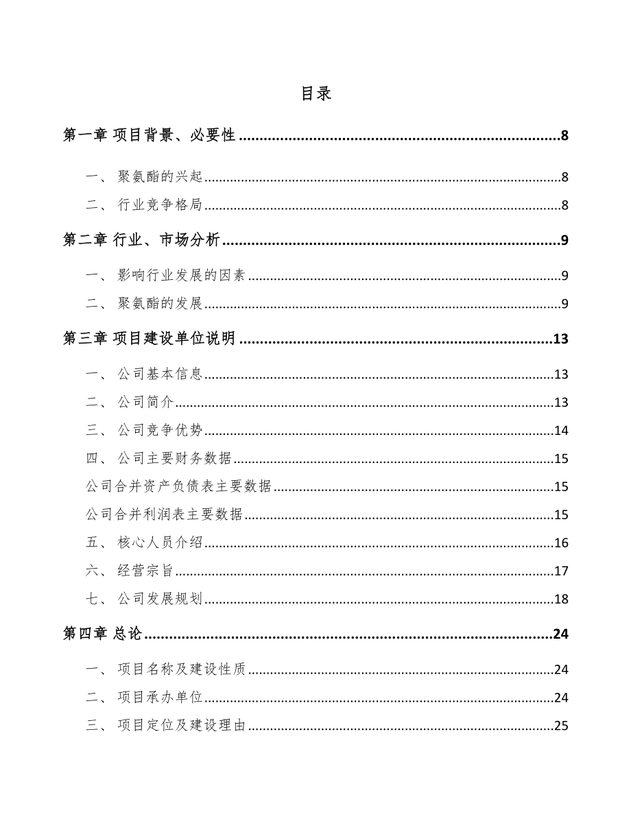 南昌聚氨酯材料项目可行性研究报告.docx_第2页