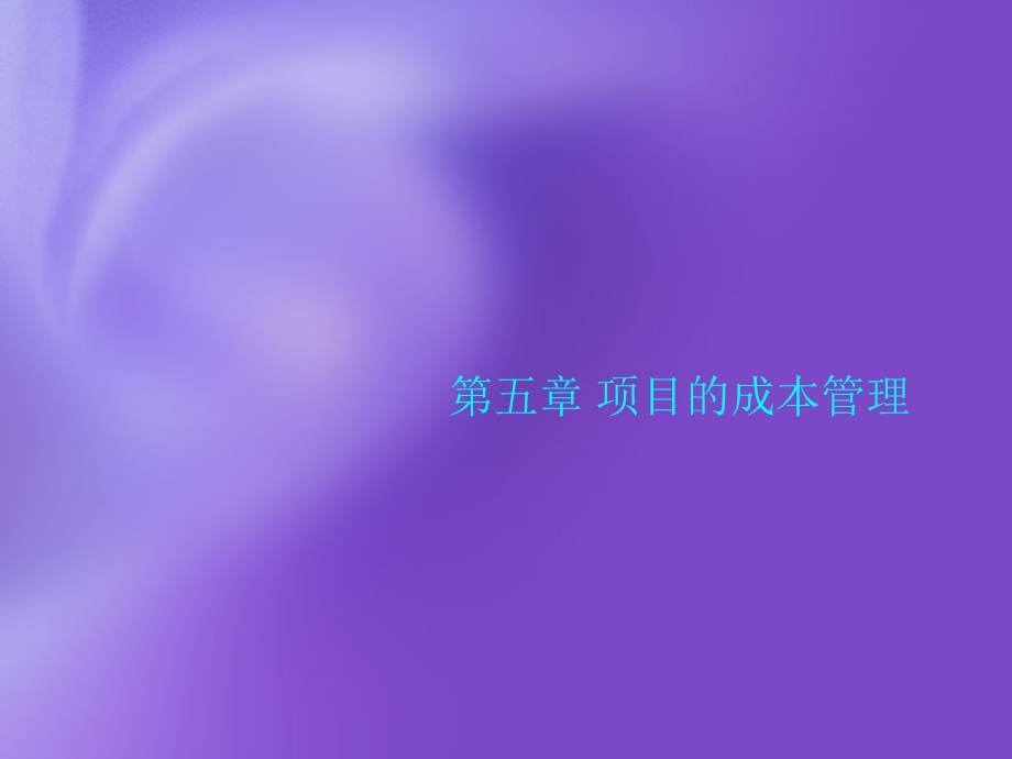 《项目的成本 》PPT课件.ppt_第1页