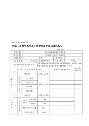 研究报告[涵洞、渡槽、倒虹吸管]钢筋(原材料及加工)检验批质量验收记录表.doc