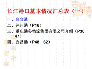 《长江各港介绍》PPT课件.ppt